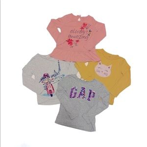 Bundle of 4 long sleeve t-shirts featuring flip sequins in size 7-8